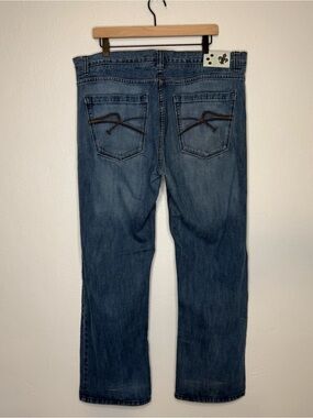 Paco Jeans Men's Blue Cotton Medium Wash Straight-Leg Jeans Y2K Size 38x32